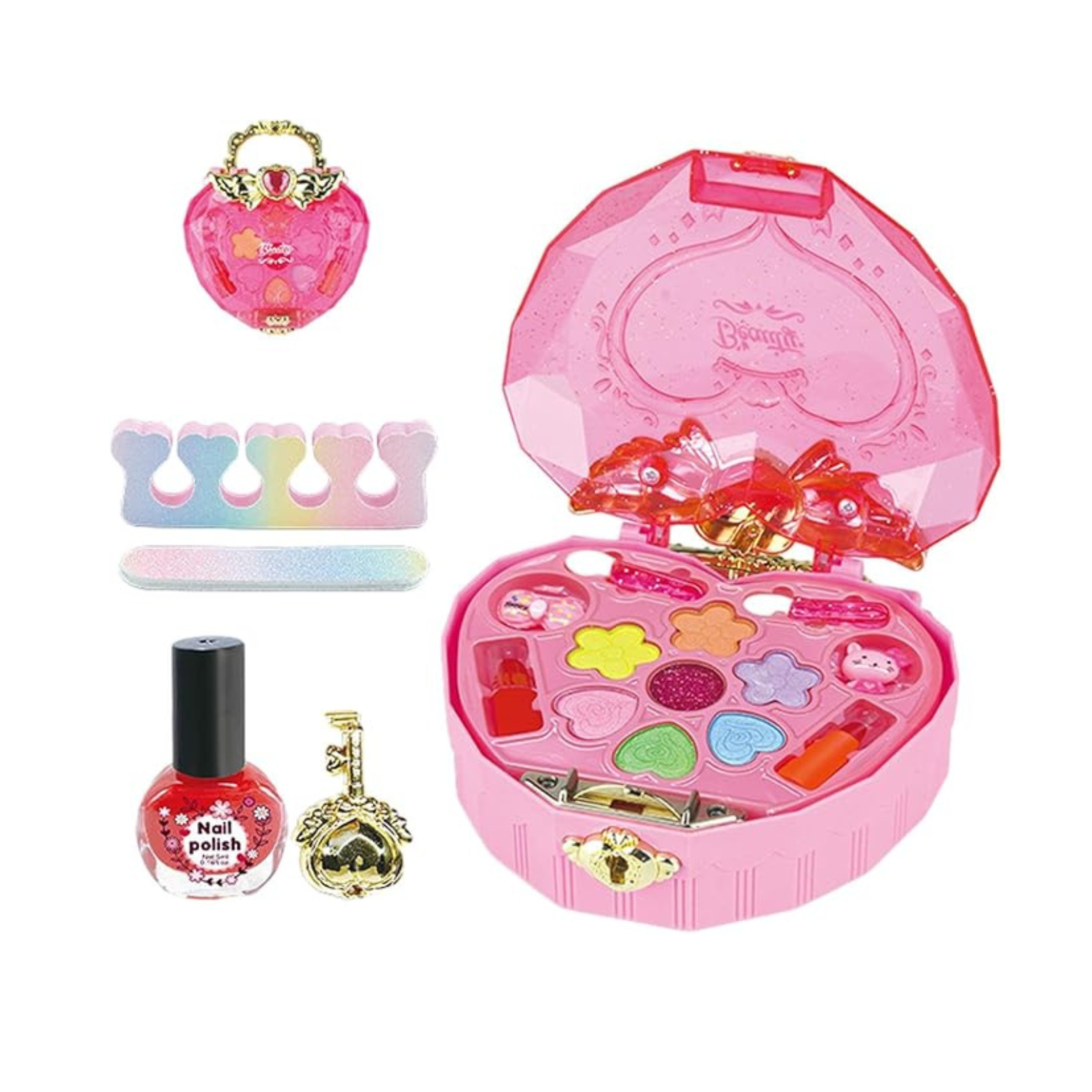 Kids Portable Washable Makeup set | Heart, Purse, Chest and more