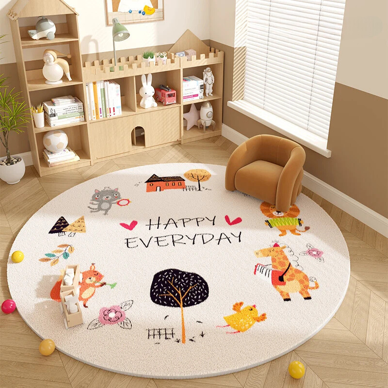 Kids Round Soft Teepee Rug