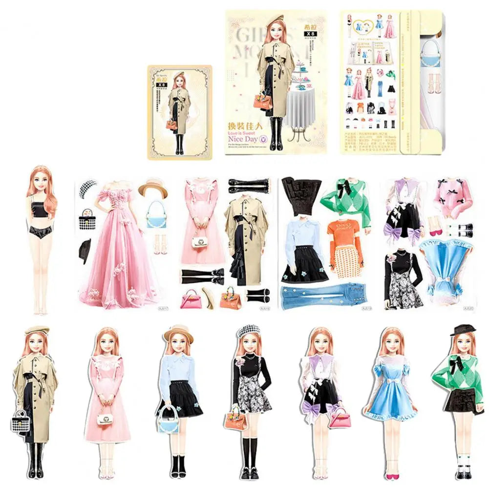 Fashionista's Magic Dolls Wardrobe Magnetic Dress-Up Set