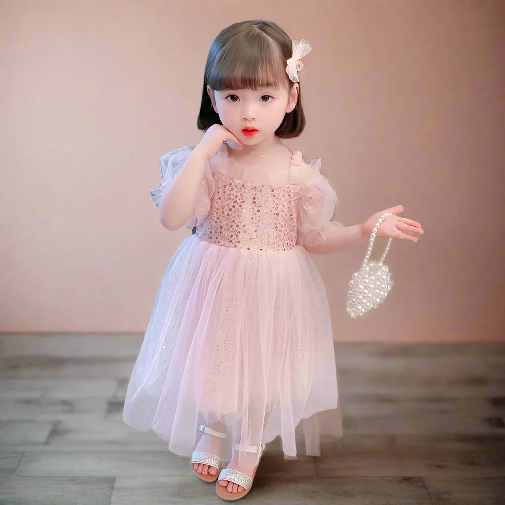 Summer Sparkle Tulle Dress | Sequin Tutu for Little Divas