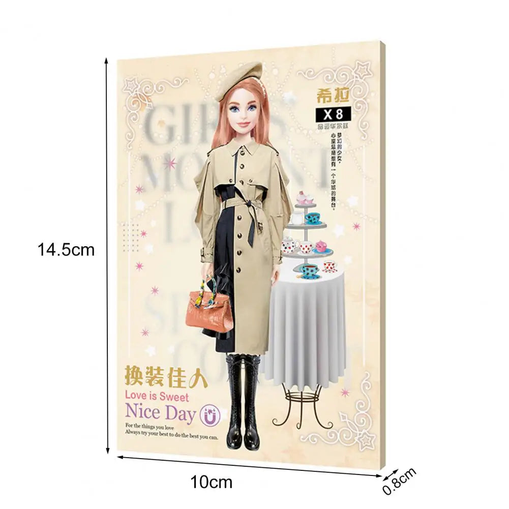 Fashionista's Magic Dolls Wardrobe Magnetic Dress-Up Set