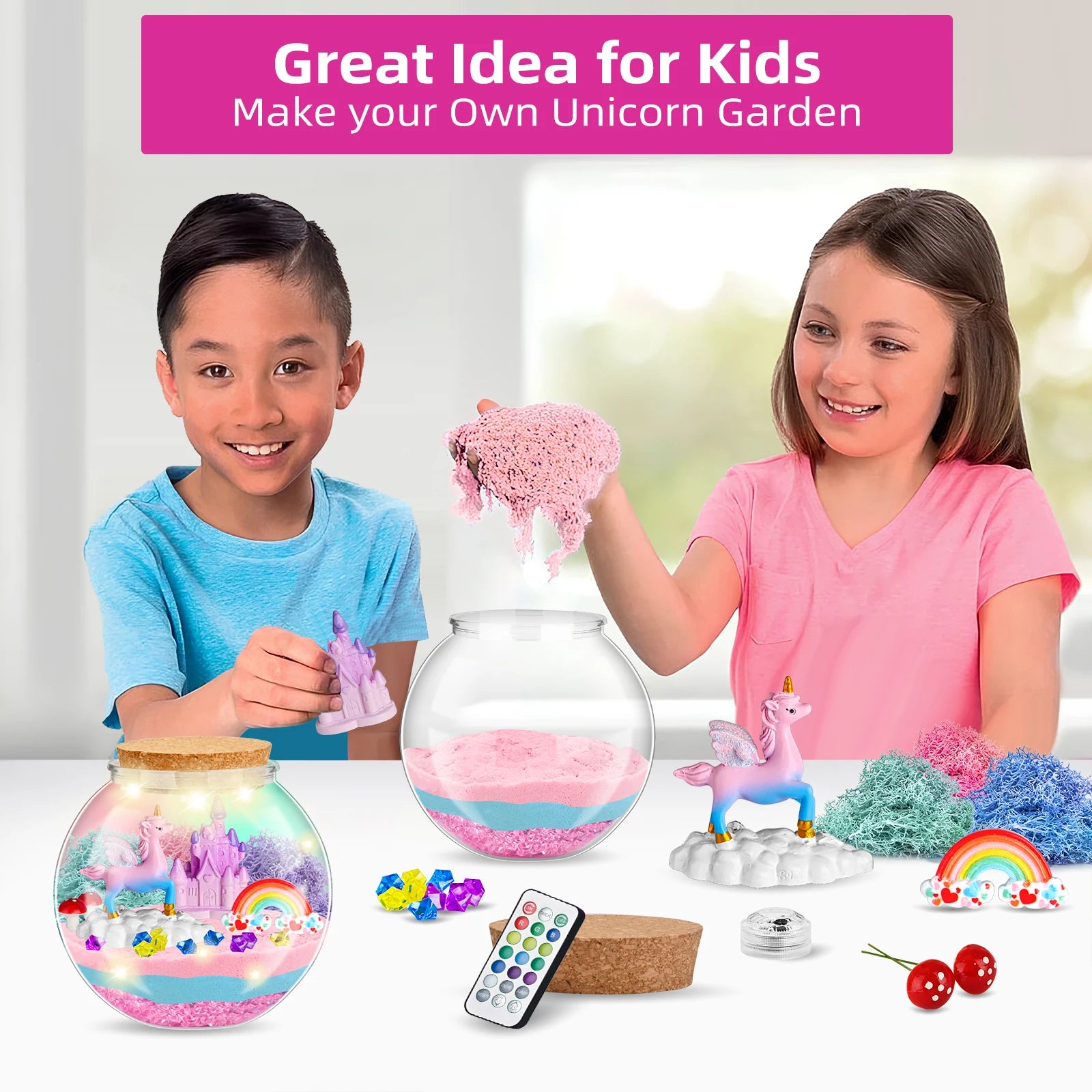 DIY Unicorn Terrarium Lamp Kit for Kids