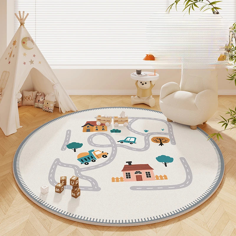 Kids Round Soft Teepee Rug