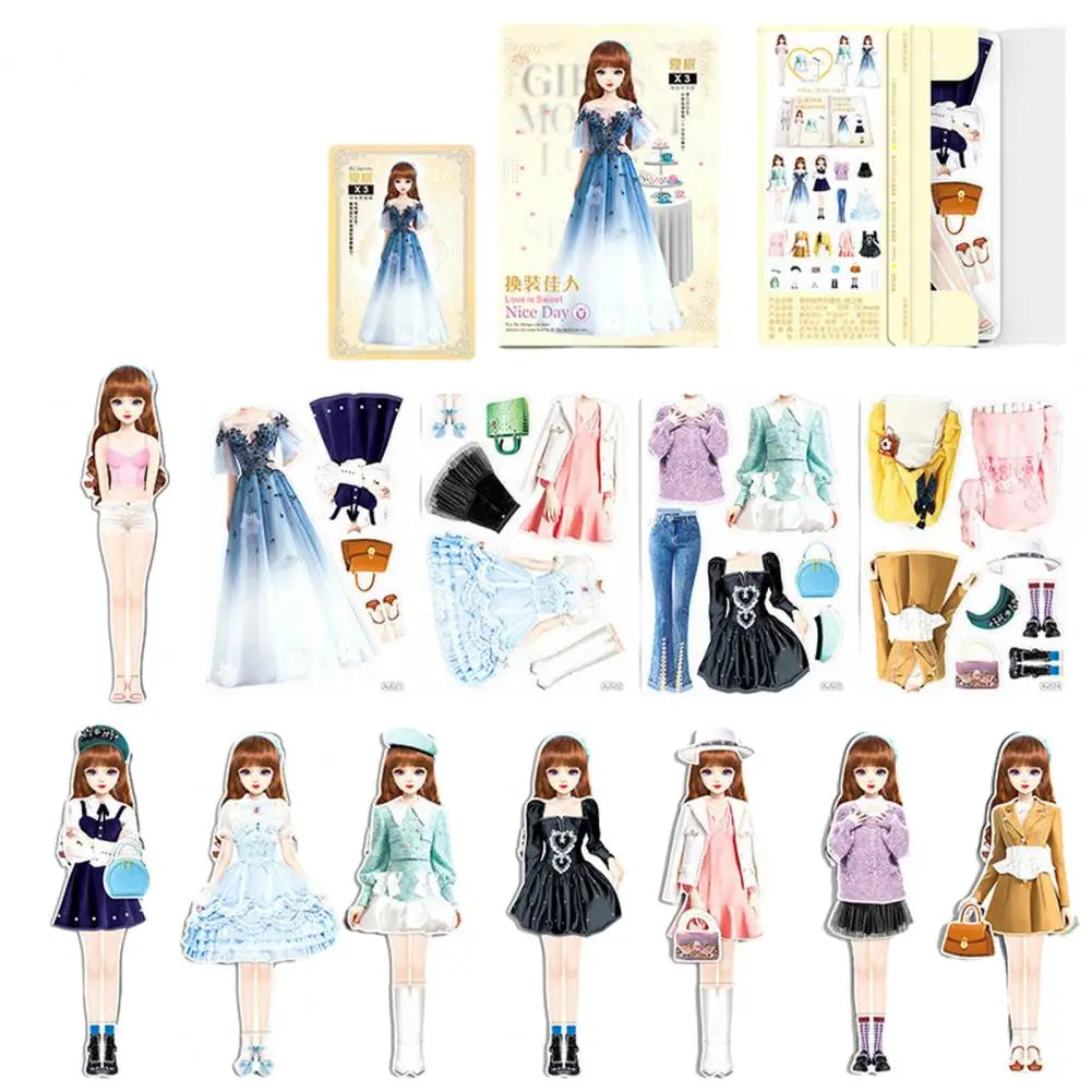 Fashionista's Magic Dolls Wardrobe Magnetic Dress-Up Set