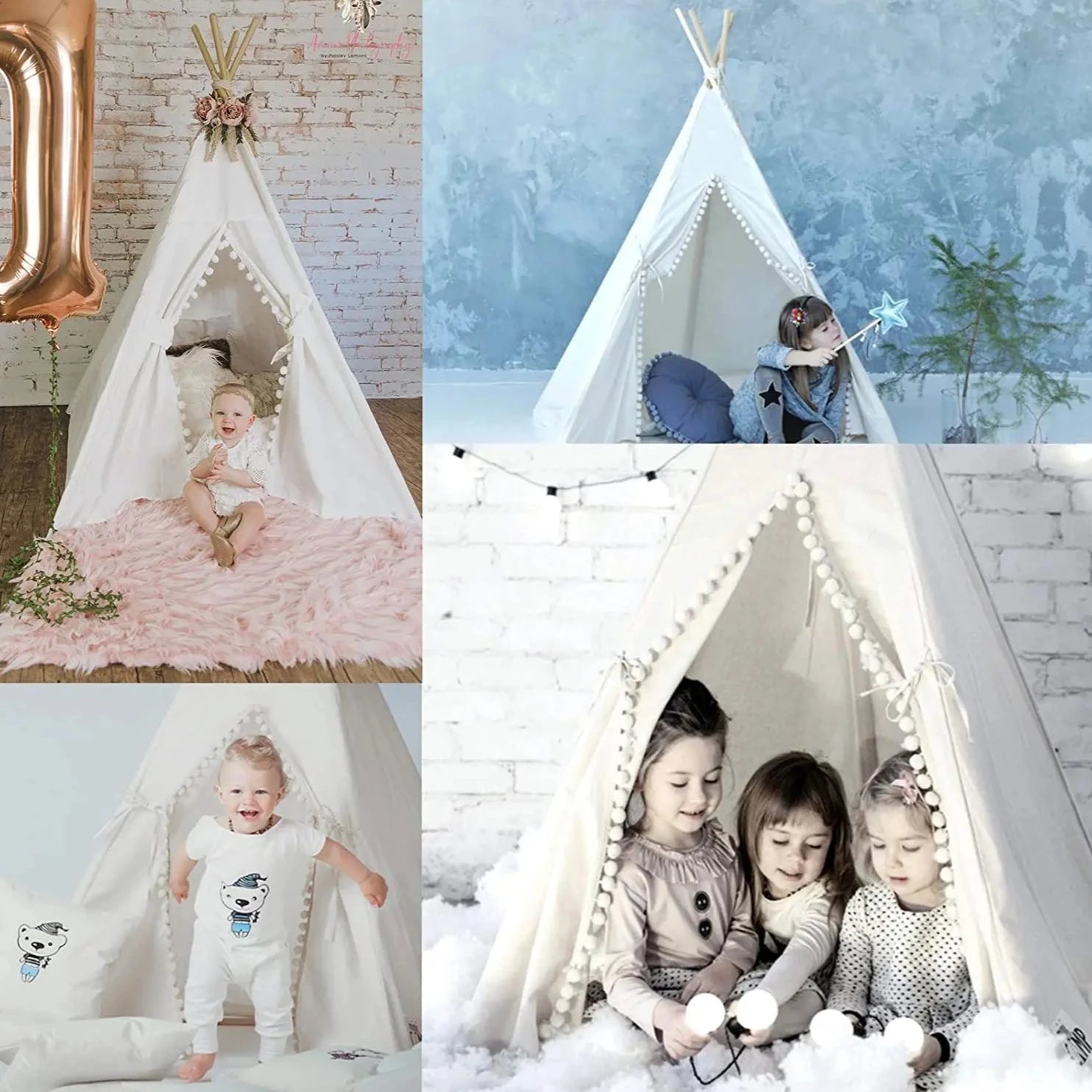 Boho Teepee Tent for Kids | Indoor/Outdoor Playhouse