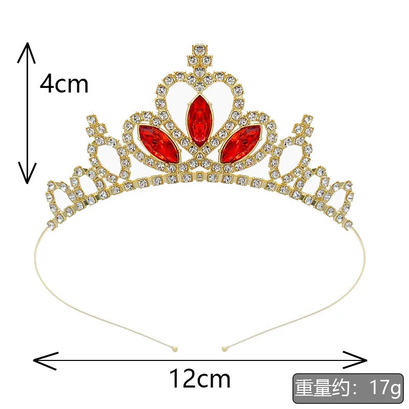 Golden & Silver Crown Collection | Elegant Tiaras with Colorful Crystals for Girls