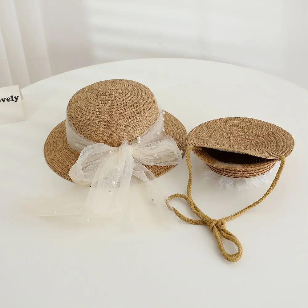 Tulle Straw Hat for Kids | Summer Accessory for Little Divas