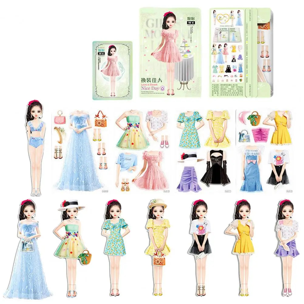 Fashionista's Magic Dolls Wardrobe Magnetic Dress-Up Set