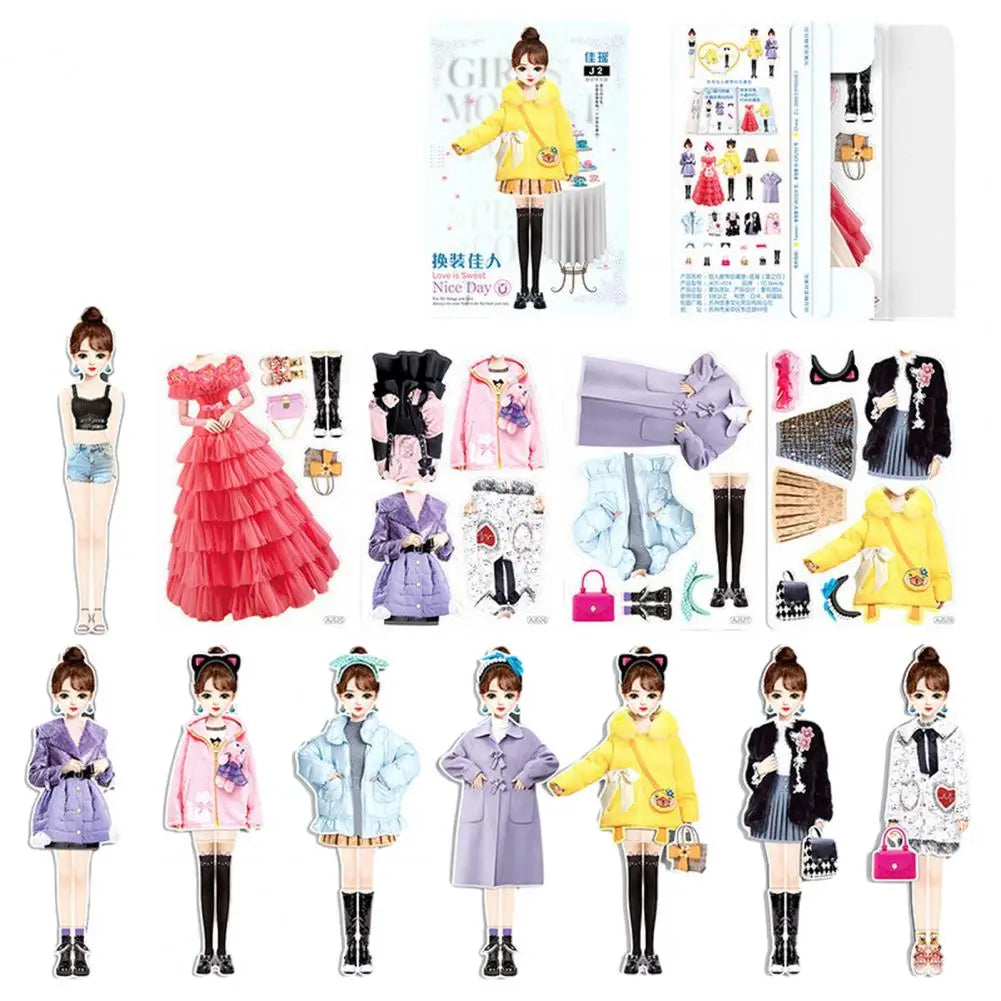 Fashionista's Magic Dolls Wardrobe Magnetic Dress-Up Set