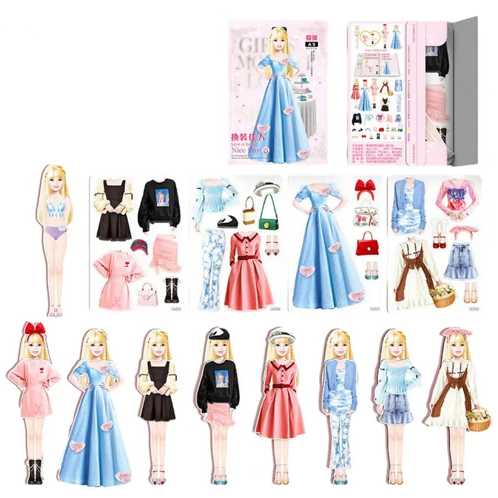 Fashionista's Magic Dolls Wardrobe Magnetic Dress-Up Set