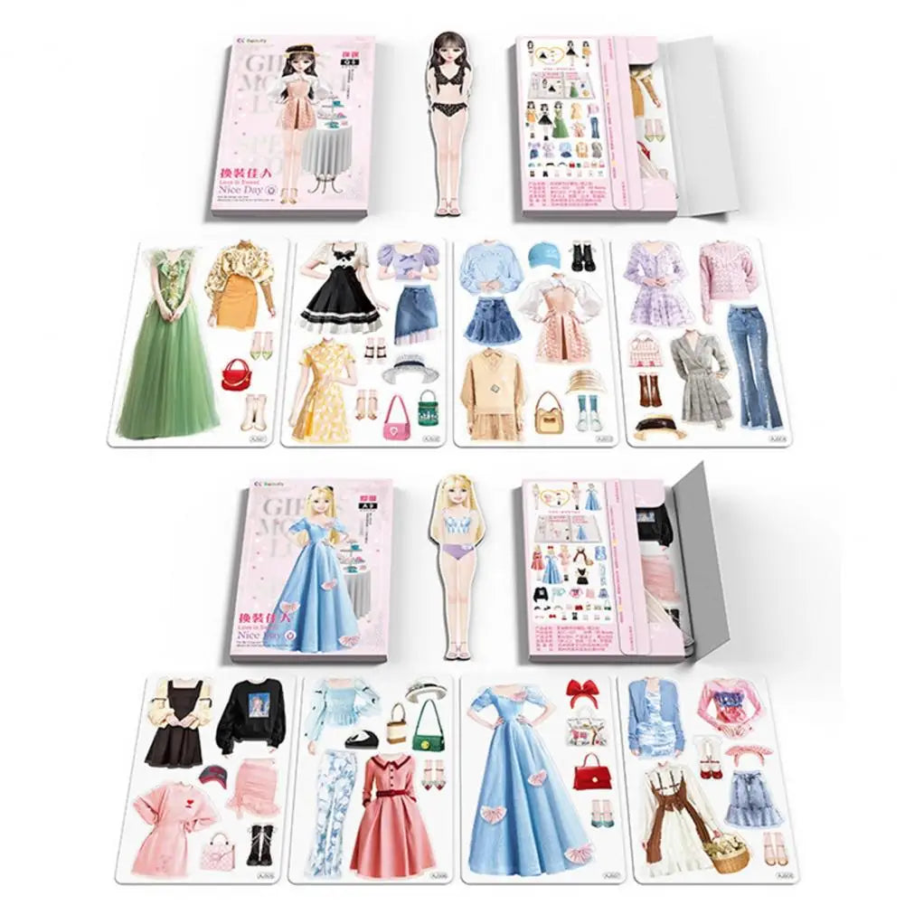 Fashionista's Magic Dolls Wardrobe Magnetic Dress-Up Set