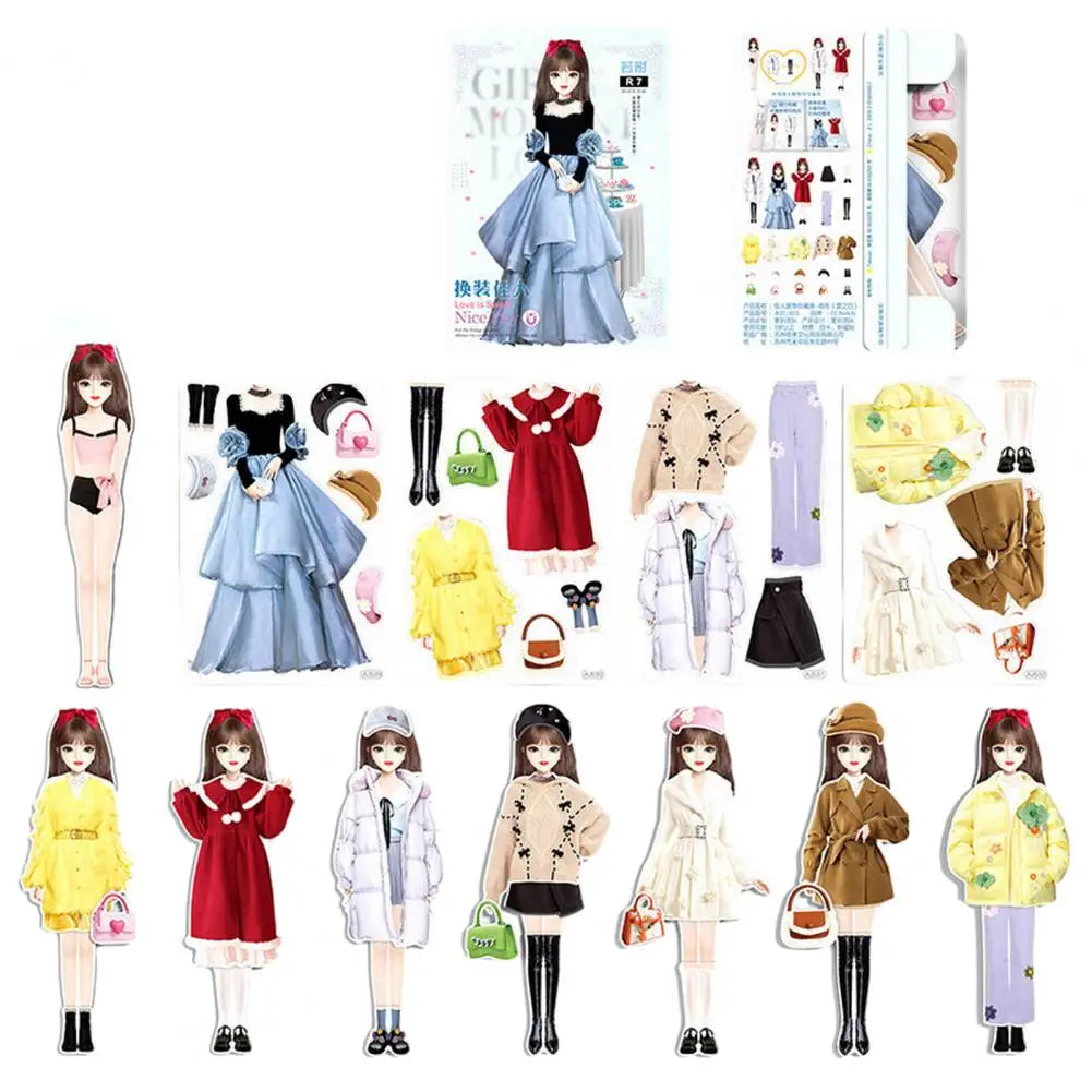 Fashionista's Magic Dolls Wardrobe Magnetic Dress-Up Set