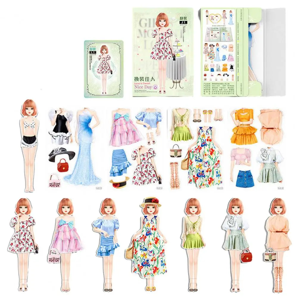 Fashionista's Magic Dolls Wardrobe Magnetic Dress-Up Set