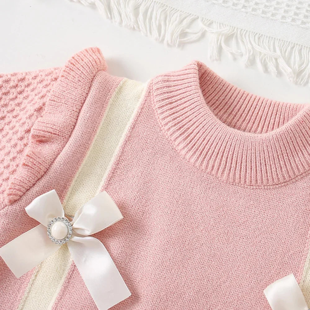 Girls Winter Knitted Sweater Set