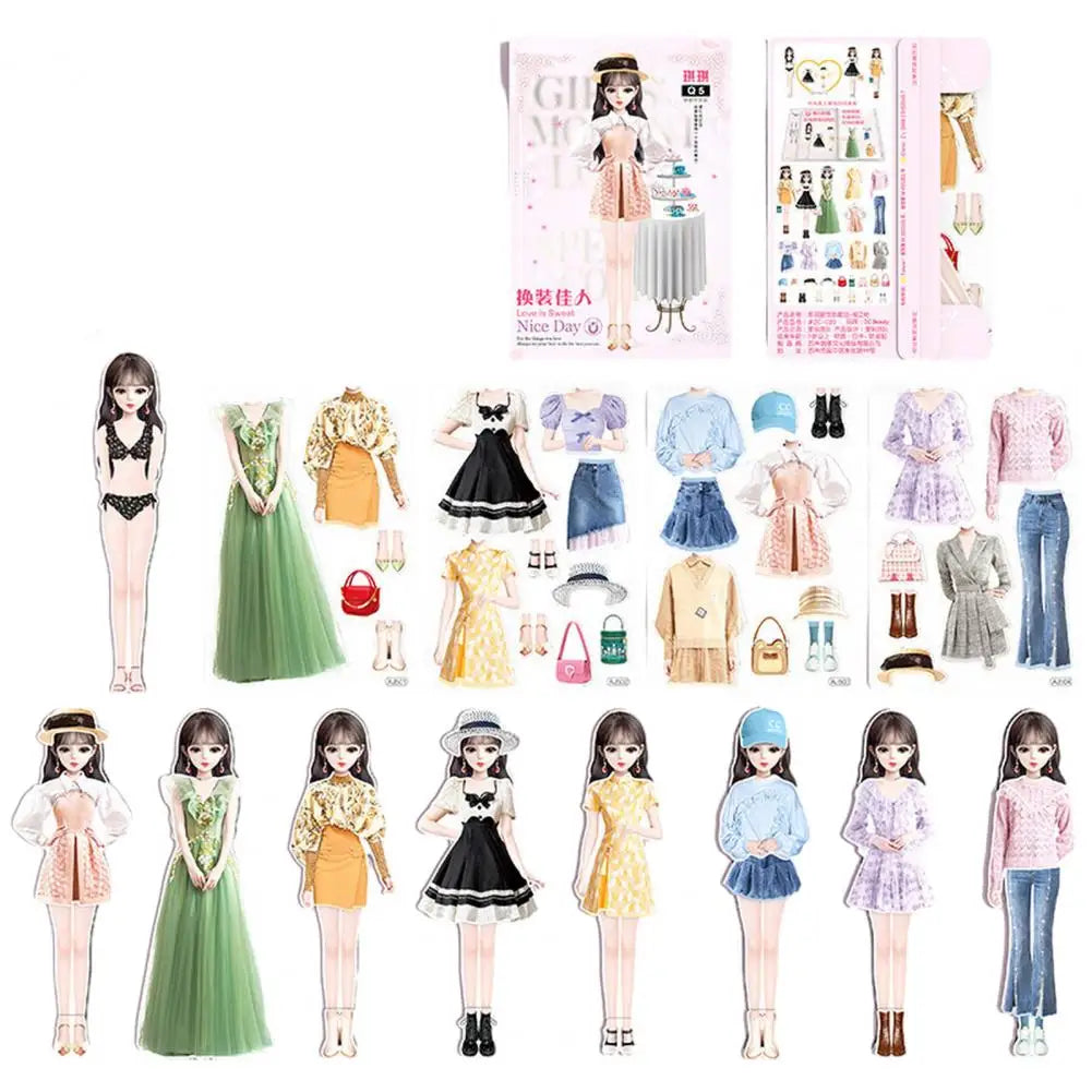 Fashionista's Magic Dolls Wardrobe Magnetic Dress-Up Set